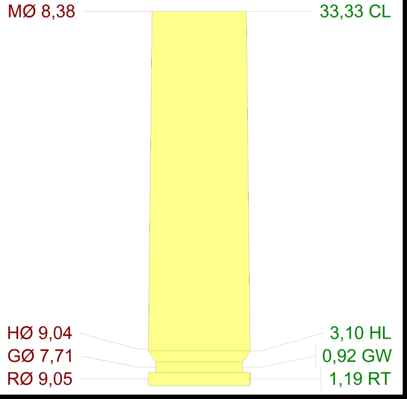 4,5 x 33,4 French XPL Captive bolt cartridge SNPE for FN 2nd model